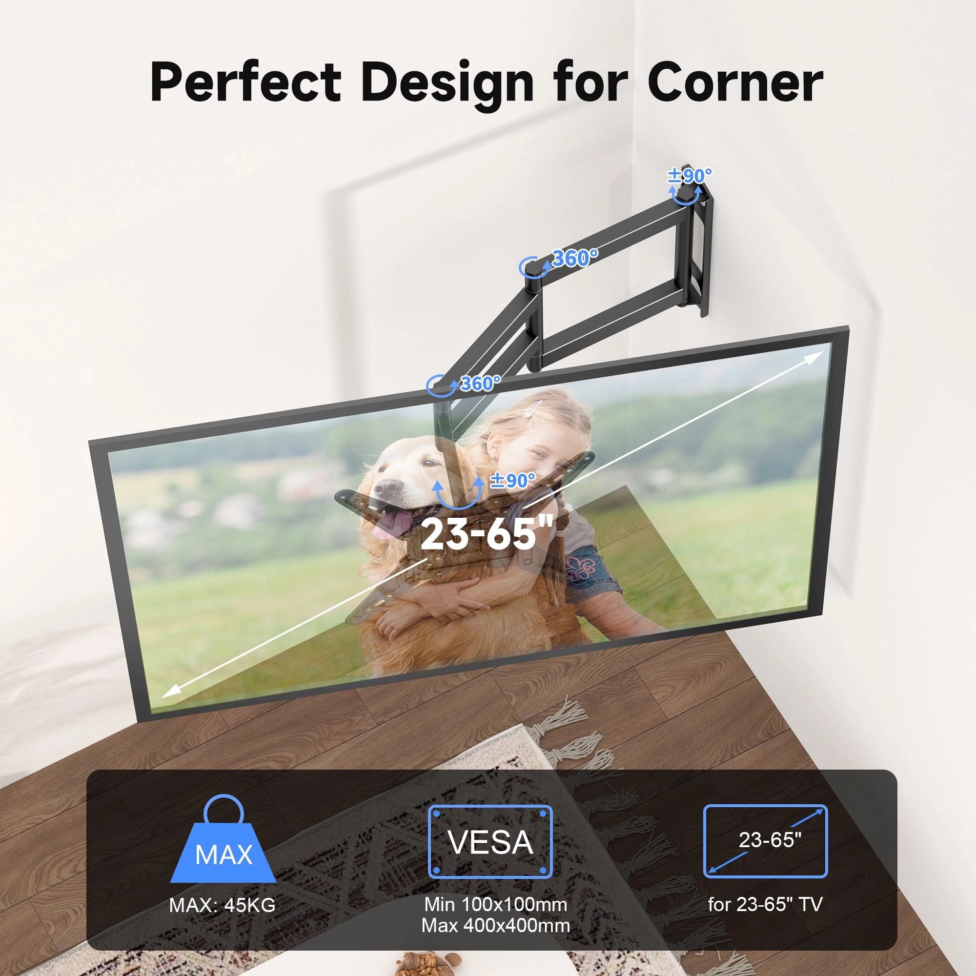 TV Wall Mount - 45kg 23-65 Inch