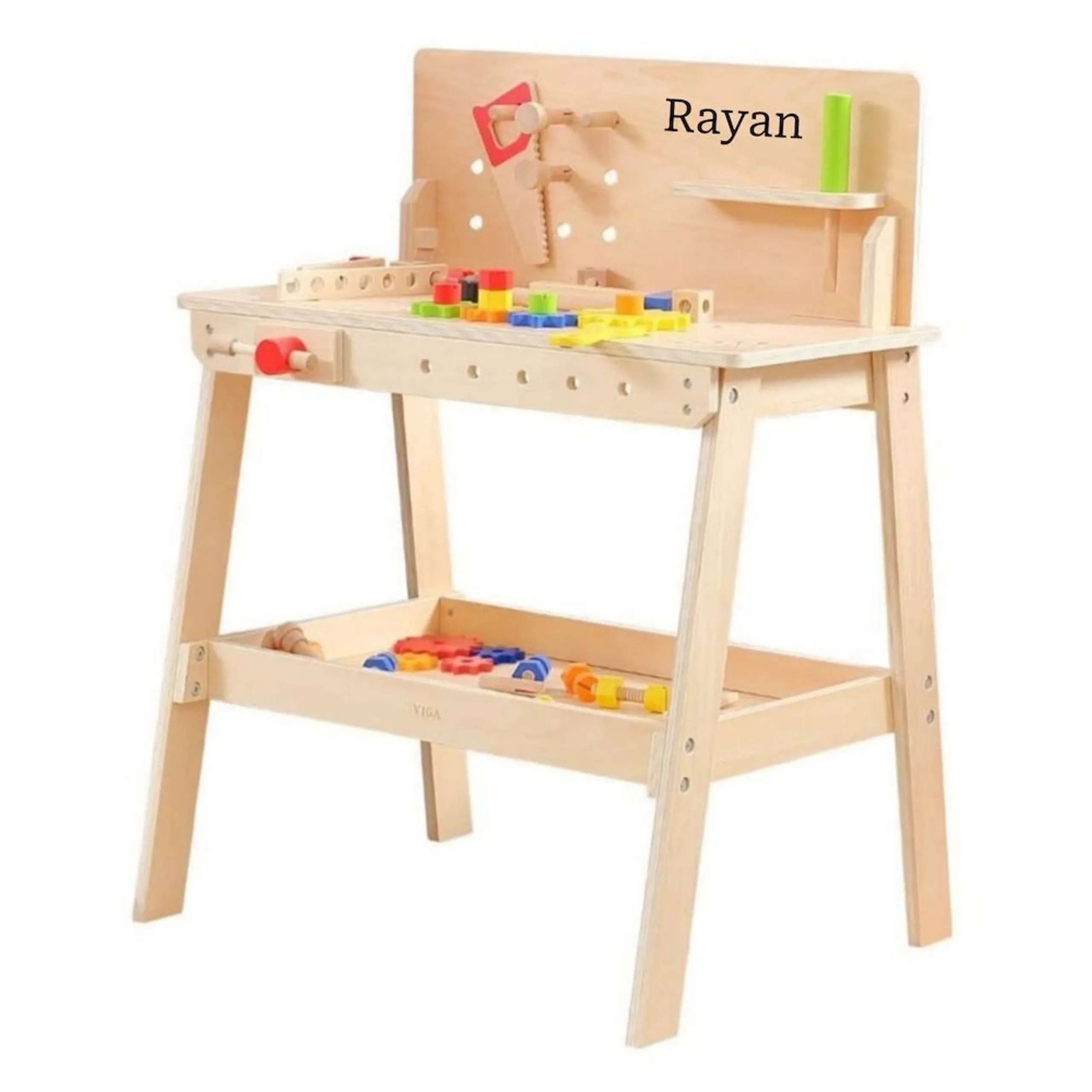 VIGA Wooden Tool Bench With Accessories Pretend Playset (29464294-44589)