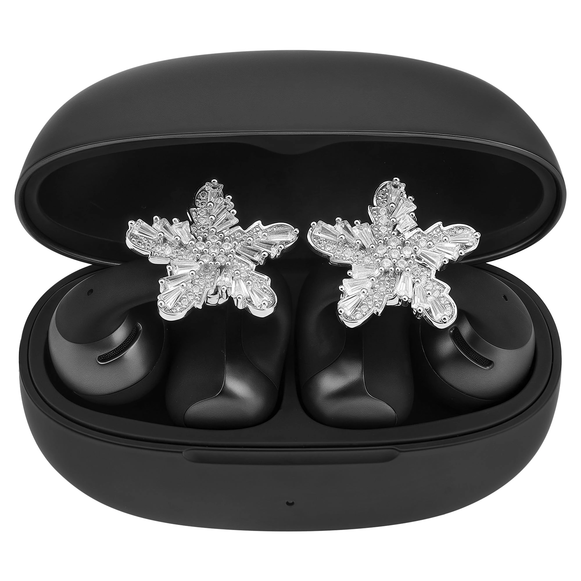 GEEKRIA Snowflake Charm for Open-Ear Earbuds - Clip-On Detachable