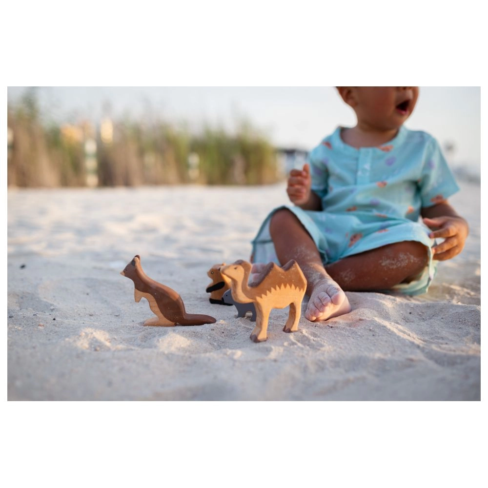 Wooden Exotic Animals Set - 2 years & above 4 pieces