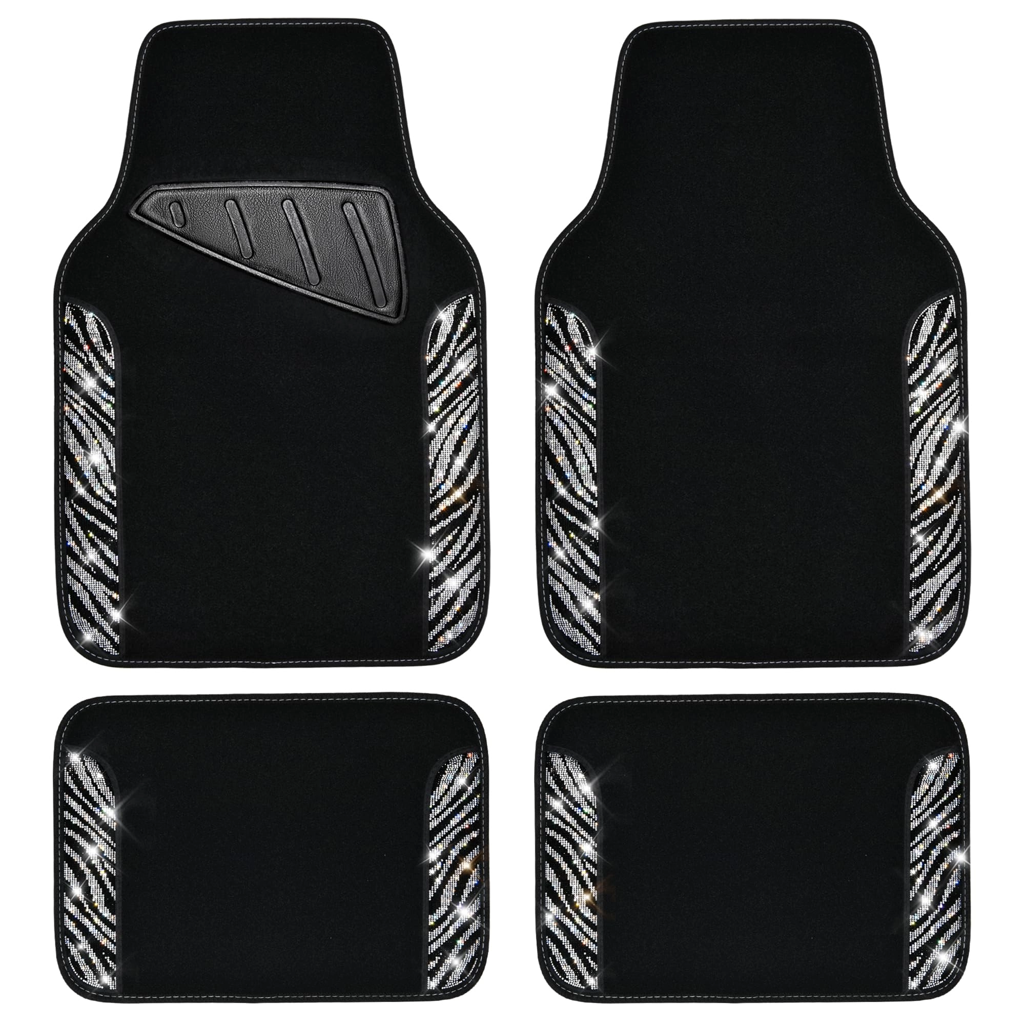 Bling Diamond Car Mats - 4.0 Count Universal Fit