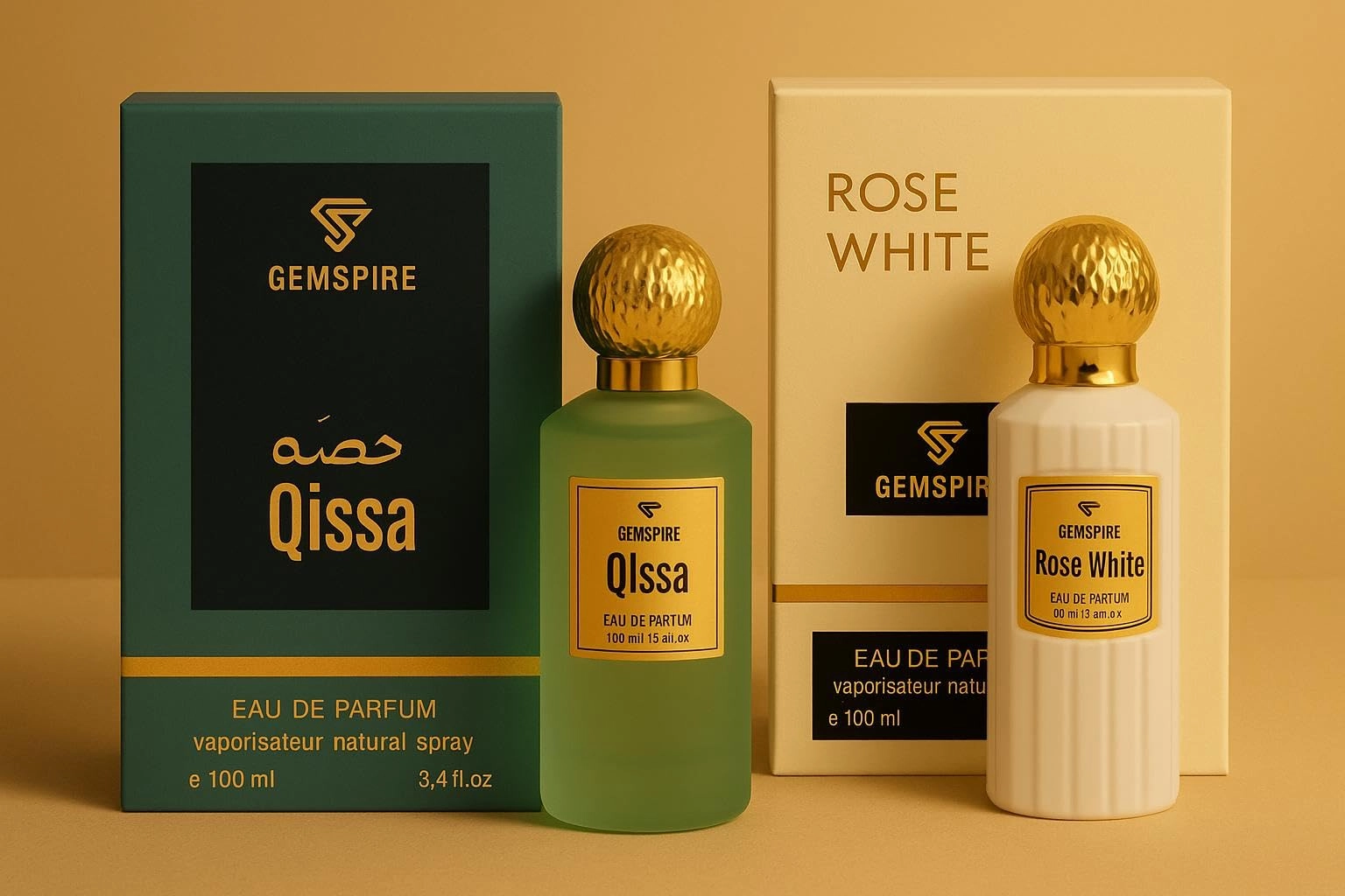 GEMSPIRE Qissa Oud - 100ml + Rose White - 100ml
