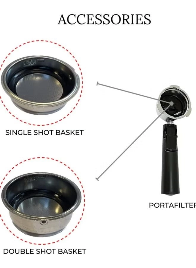 Espresso Coffee Machine 20 Bar 1L One-Touch ECM2025