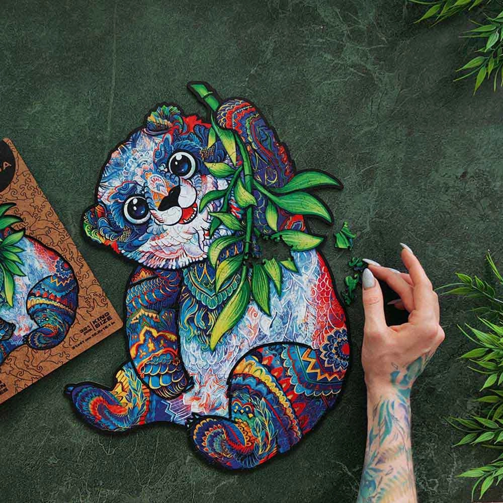 Serious Panda Wooden Puzzle (4107390-PANDA_S) - 110 pcs