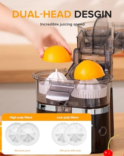 Dual-Head Electric Citrus Juicer - 100 watts