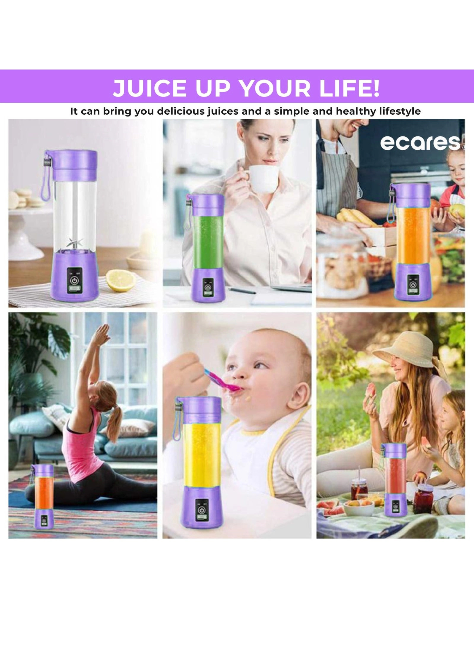 NG-01 - Portable USB Mini Blender Six Blades Lightweight