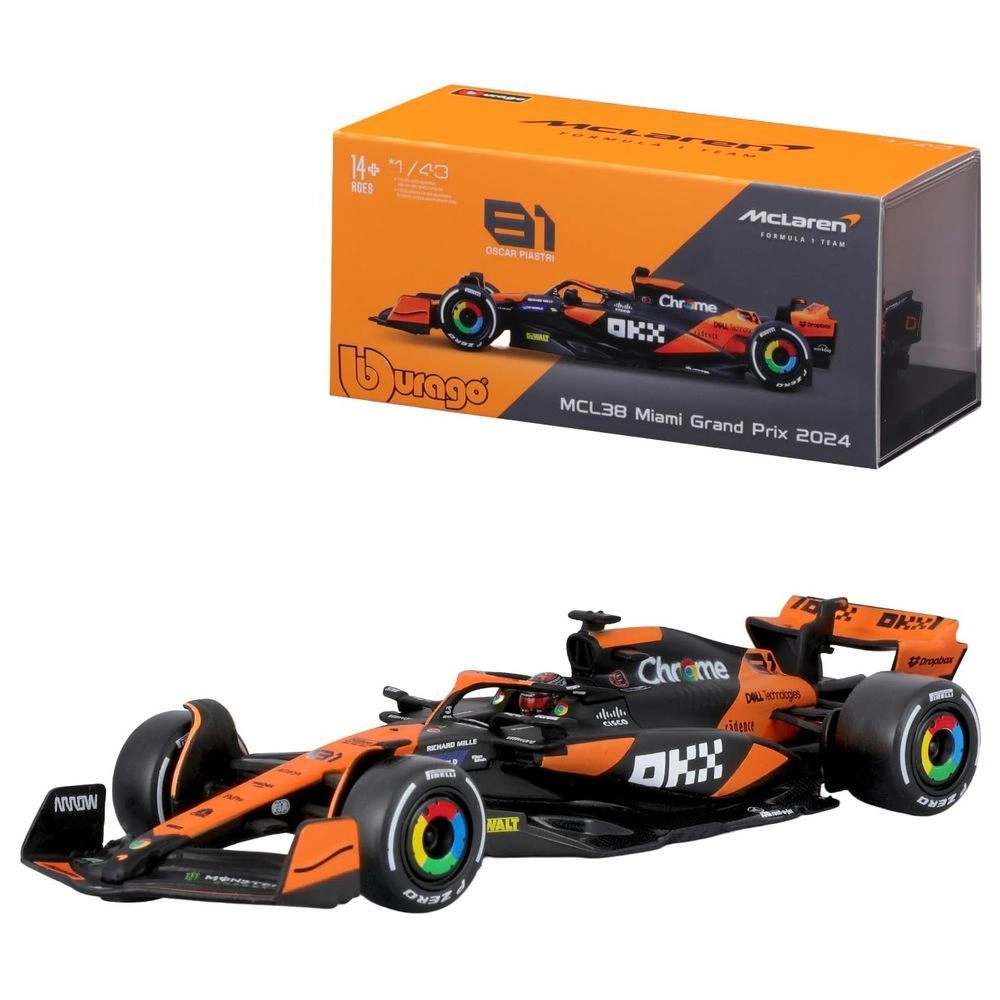 BBURAGO Formula 1 Mclaren Team Miami Gp 2024 # 81 Mcl38 - 1:43