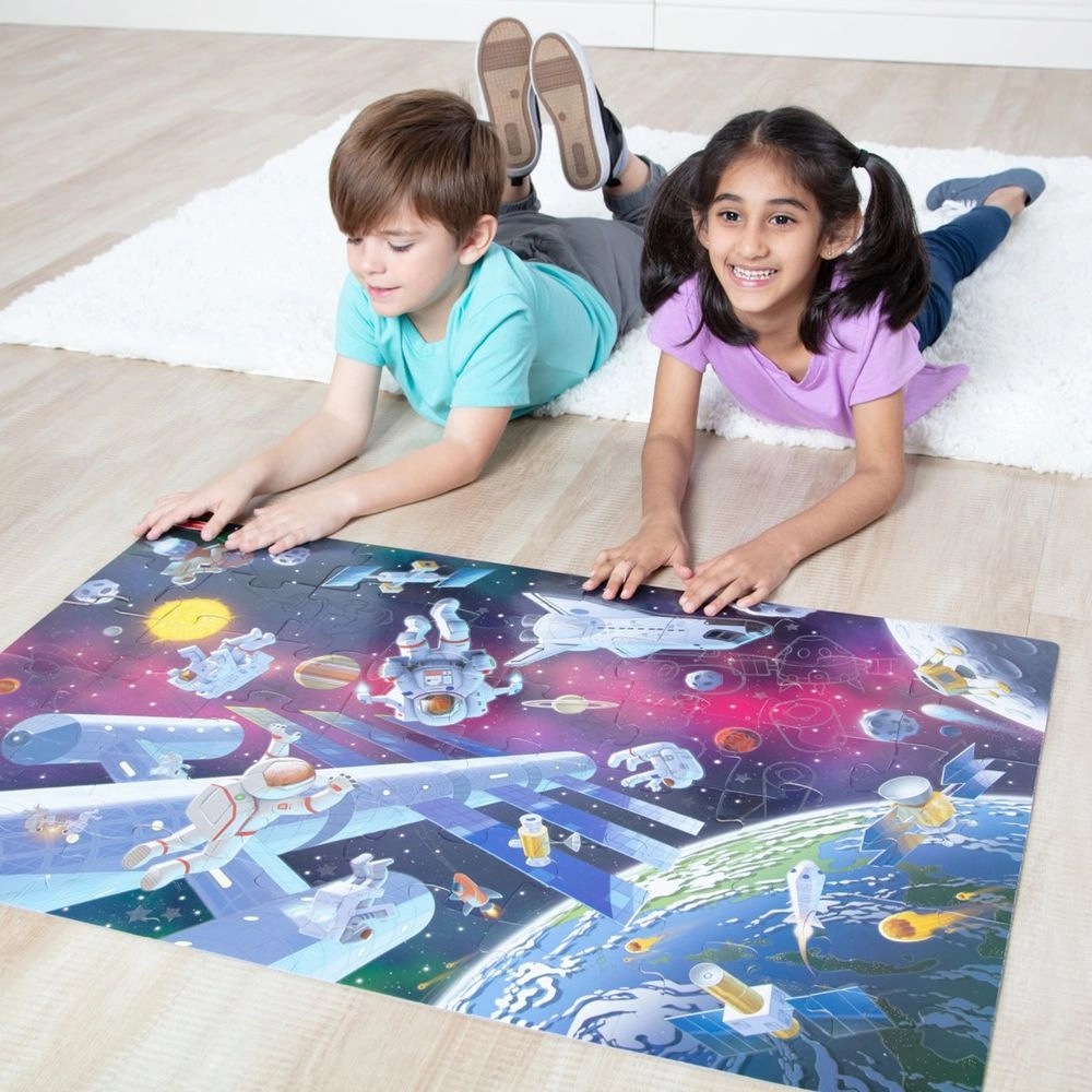 Glow-In-The-Dark Floor Puzzle Outer Space - Suitable for 3 years & above 48 pieces