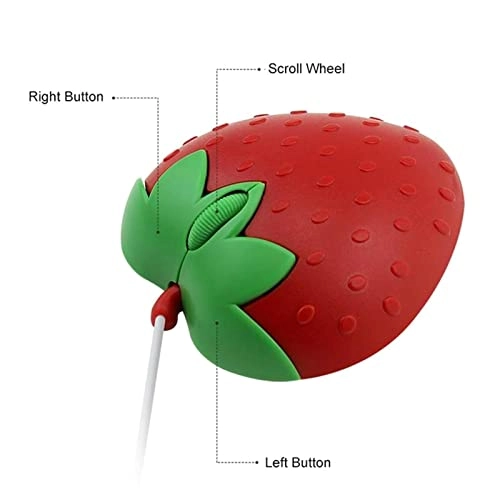 Strawberry Ergonomic Optical Mause - USB