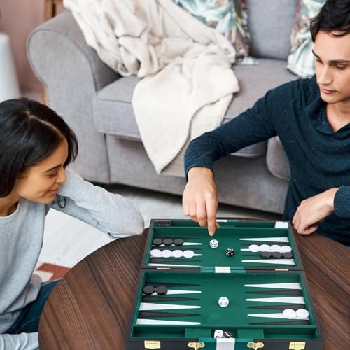 Backgammon Set - PU Leather Case