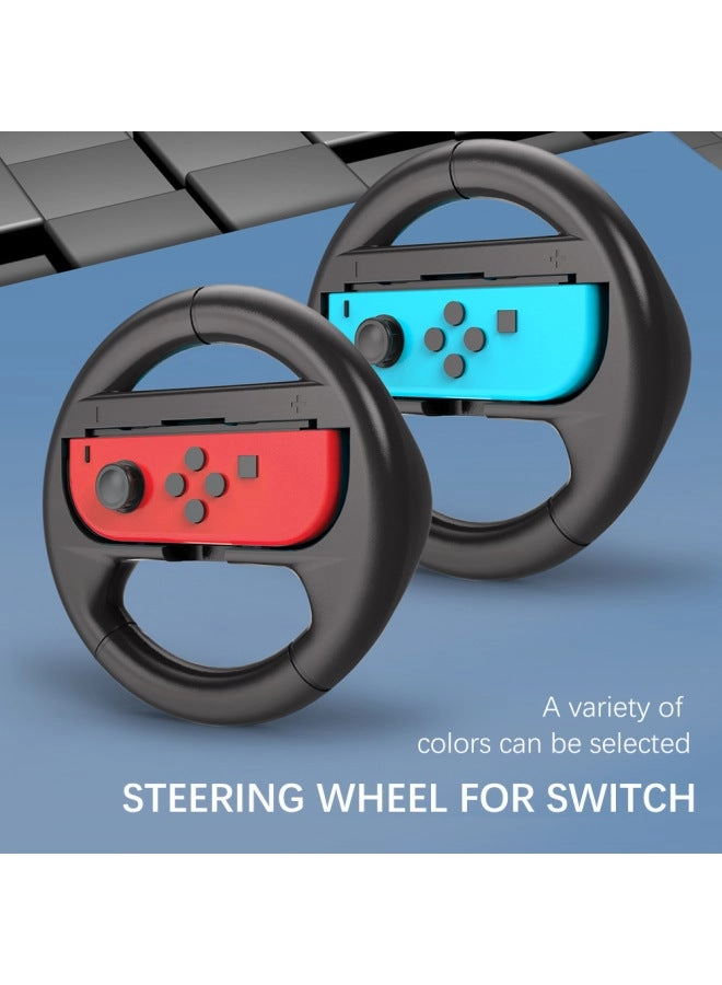 Joy-con Steering Wheel - Switch OLED Round Handlebar Black