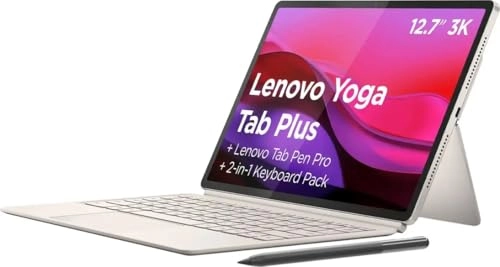 Yoga Tab Plus - 256GB 12.7" + 2-in-1 Keyboard Pack + Tab Pen Pro + LT310 Yoga True Wireless Earbuds