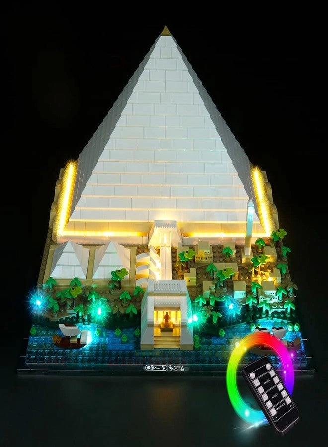 Vonado Led Light Kit Compatible with Lego 21058 Great Pyramid of Giza - Remote-Control Version Architecture for Adults