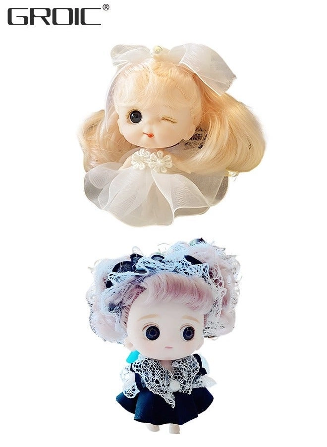 GROIC BJD Doll - 2 Pcs 3.93 Inch 7 Ball Jointed Set