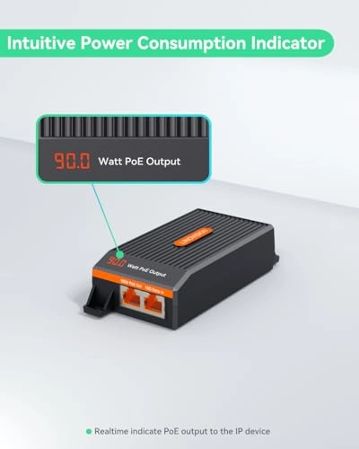 POE-IN9001-10G - 48V 95W 2 ports IEEE 802.3af/at/bt 10Gbps