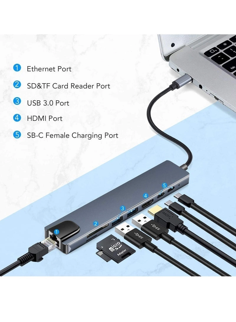 USB C Hub - 10-in-1 4K HDMI Ethernet