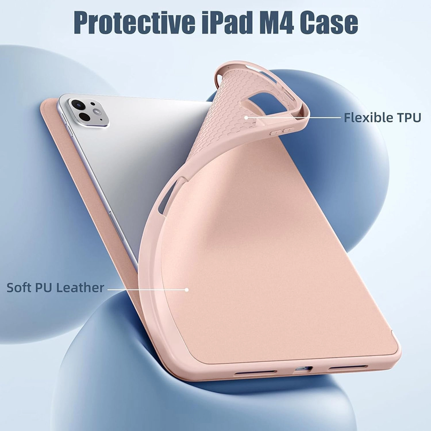 Tri-Fold Book Case with Pencil Holder for iPad Pro 11-inch (2024)