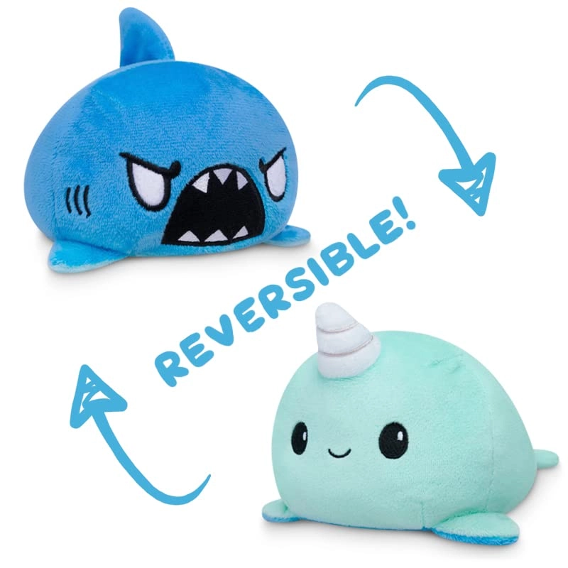 Reversible Ocean Friends - Reversible Shark & Narwhal - 13 cm