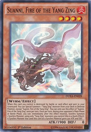 Yu-Gi-Oh! Suanni, Fire of the Yang Zing DUEA-EN028 - Duelist Alliance Unlimited Edition