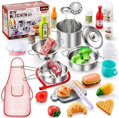 Shimirth Pretend Play Kitchen Accessories - 37 pcs