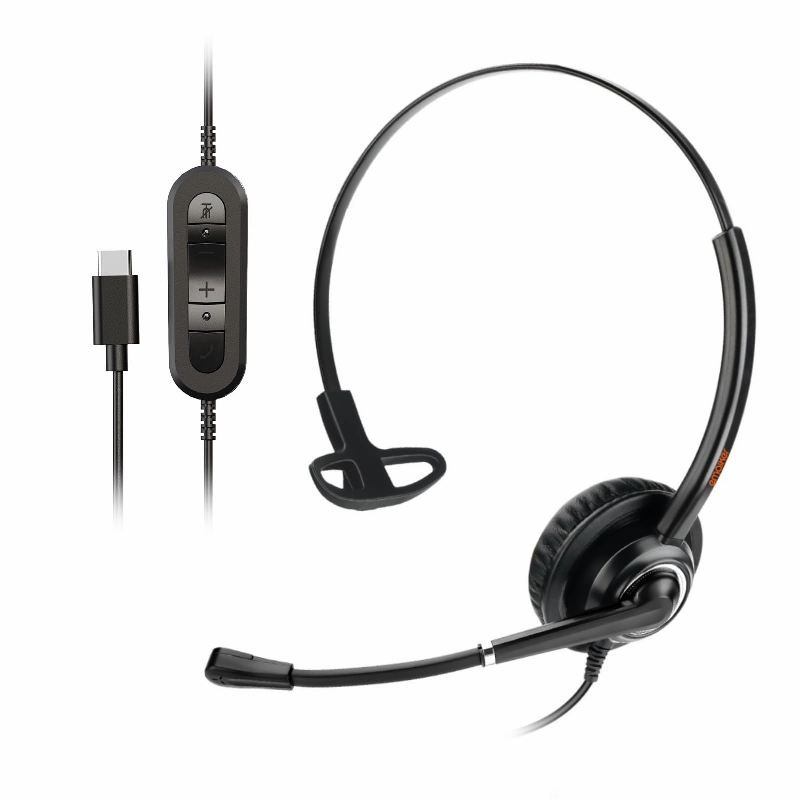 Jiapinda One Ear USB Type C Wired Headset