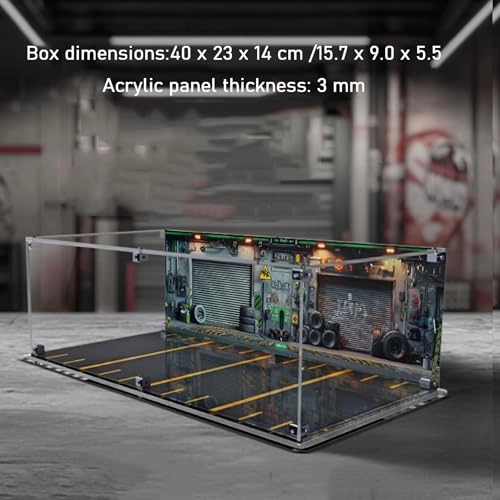 Acrylic Display Case for LEGO 77242-77251 F1 Speed Racing Car Set - 3mm thickness