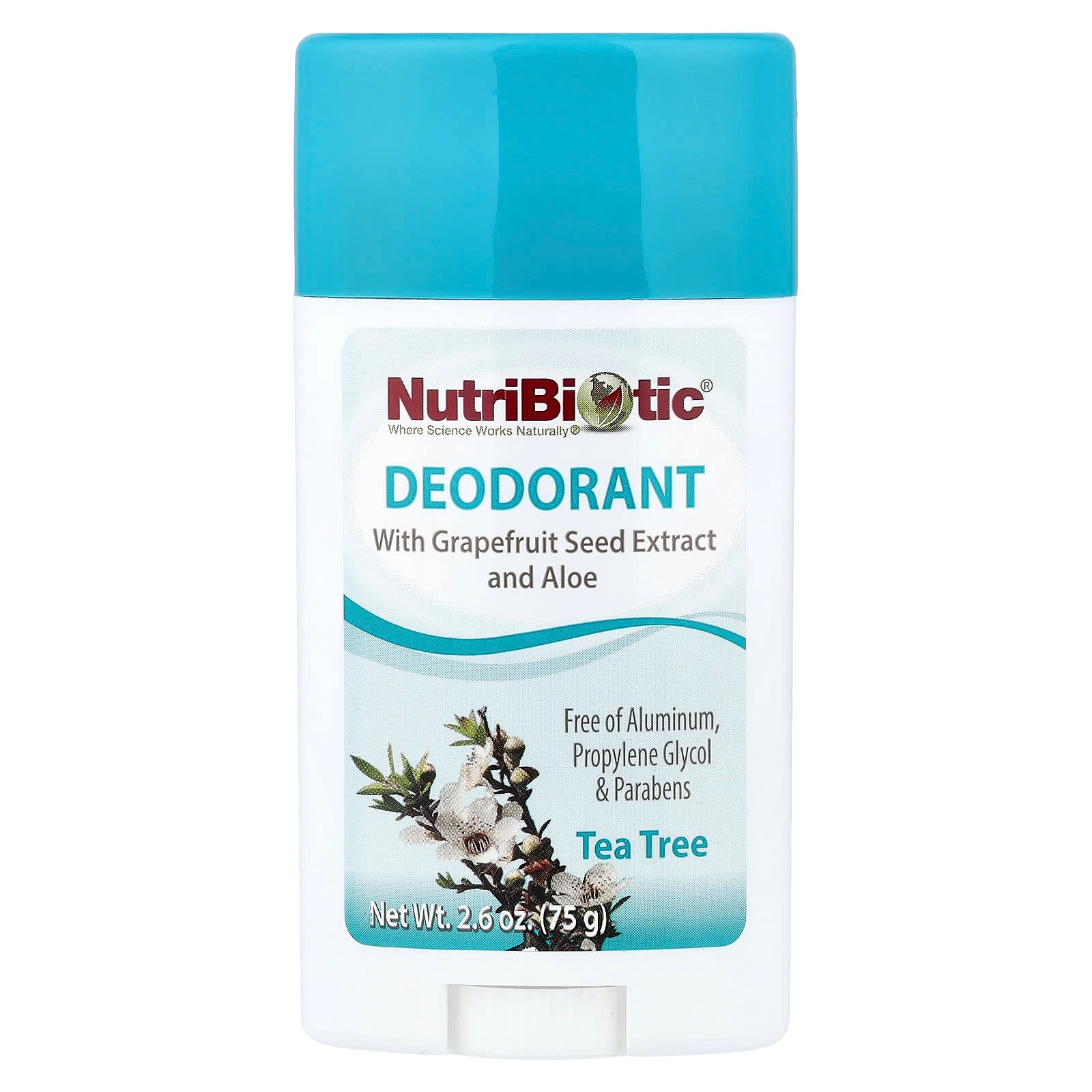 NutriBiotic Deodorant - Tea Tree 2.6 oz (75 g)