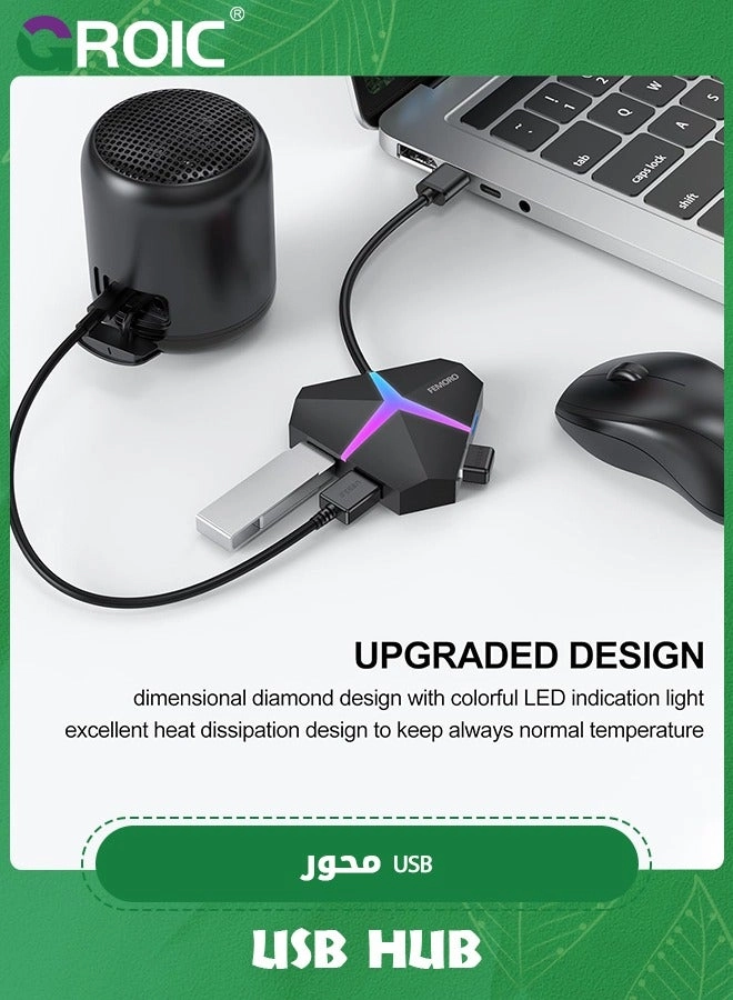 USB Hub - 4-Port 1xUSB3.0 3xUSB2.0