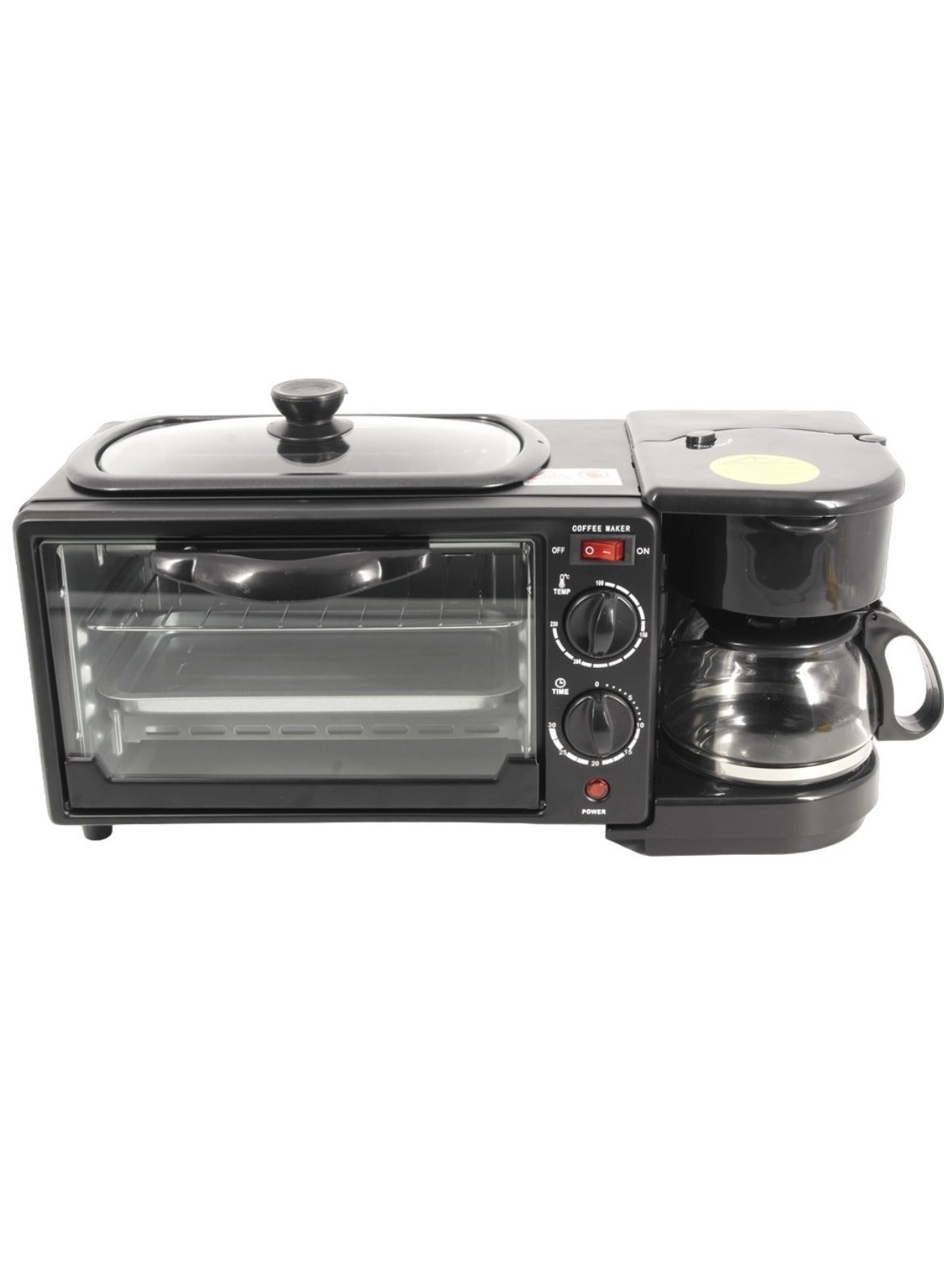 3-in-1 Breakfast Maker - Microwave Oven Griddle Coffee Maker