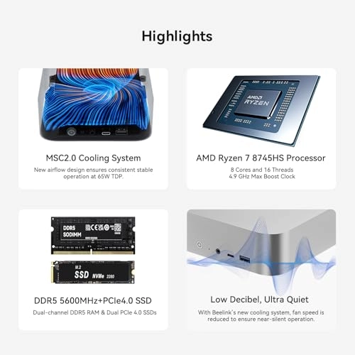 SER8 - NVMe 1TB 32GB AMD Ryzen 7 8745HS