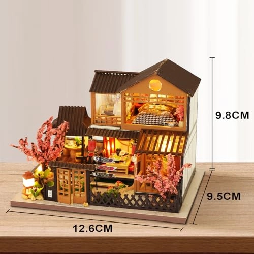 Miniature Dollhouse Kit - Cherry Blossom Courtyard 1:36
