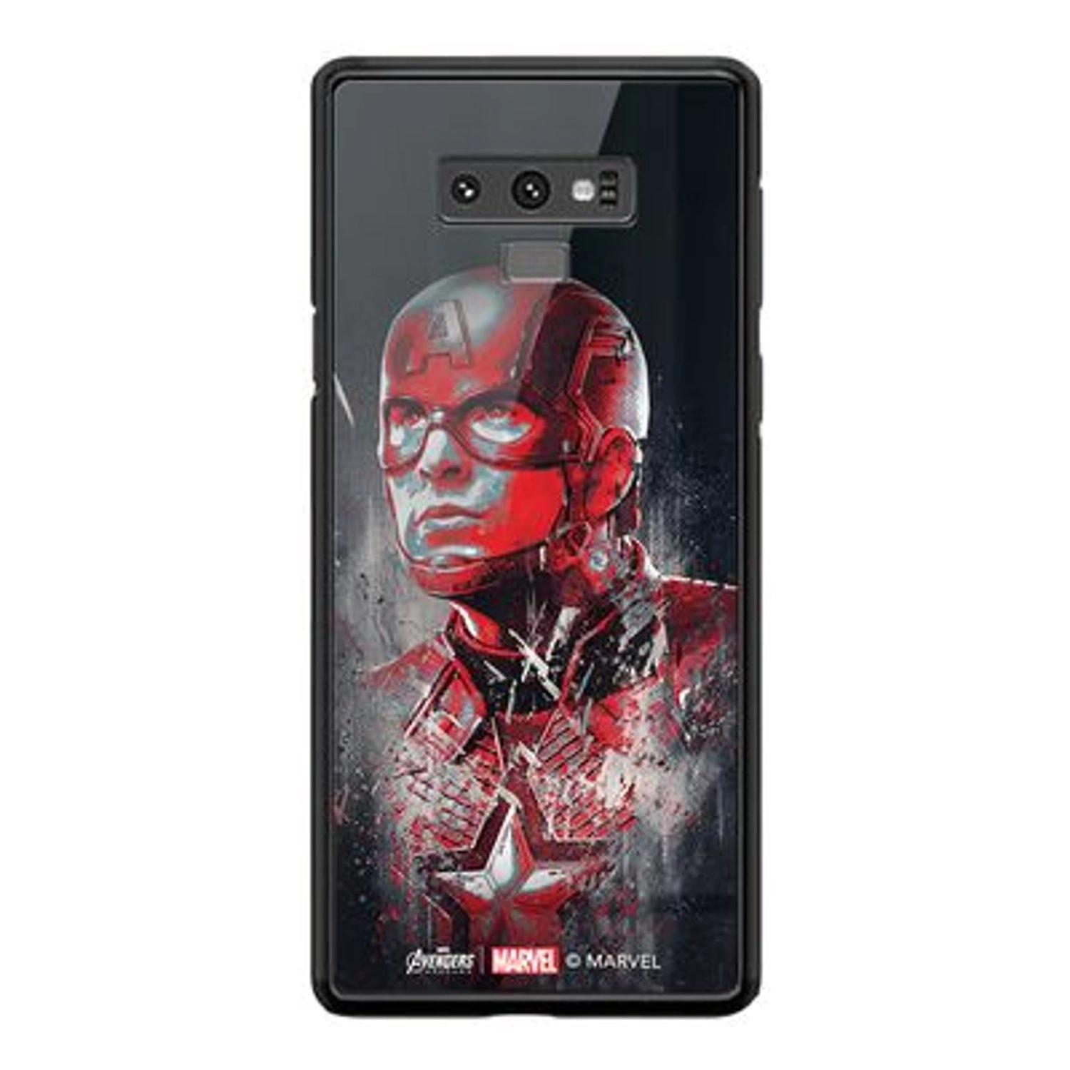 Wackylicious Red Face Captain America Back Case for Galaxy Note 9