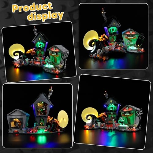 Tim Burton's The Nightmare Before Christmas LED Lighting Set (21351) - Continuous Light Kit Compatible with Lego Harry Potter