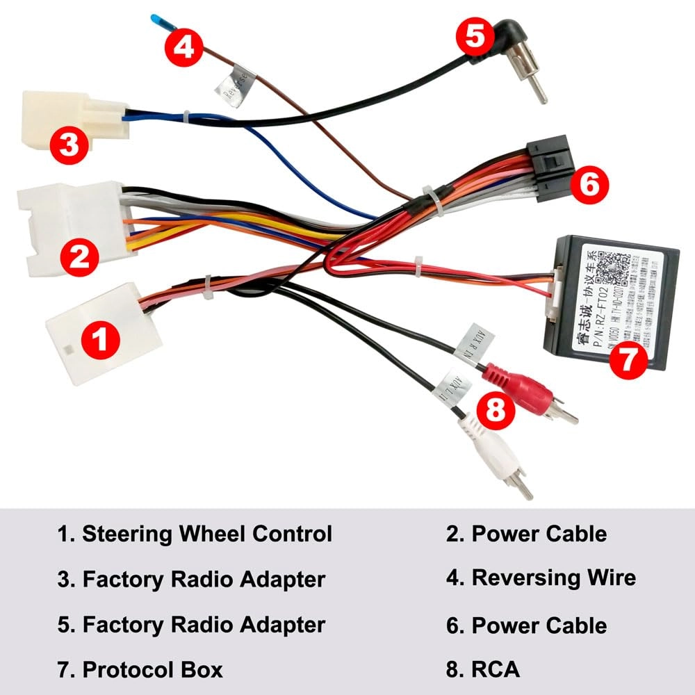 Car Head Unit Wire Hareness - Support J-B-L amplifier CANBUS Decoder Adapter