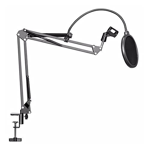 Mic Stand + Mic Clip Holder + Table Mounting Clamp + Pop Filter