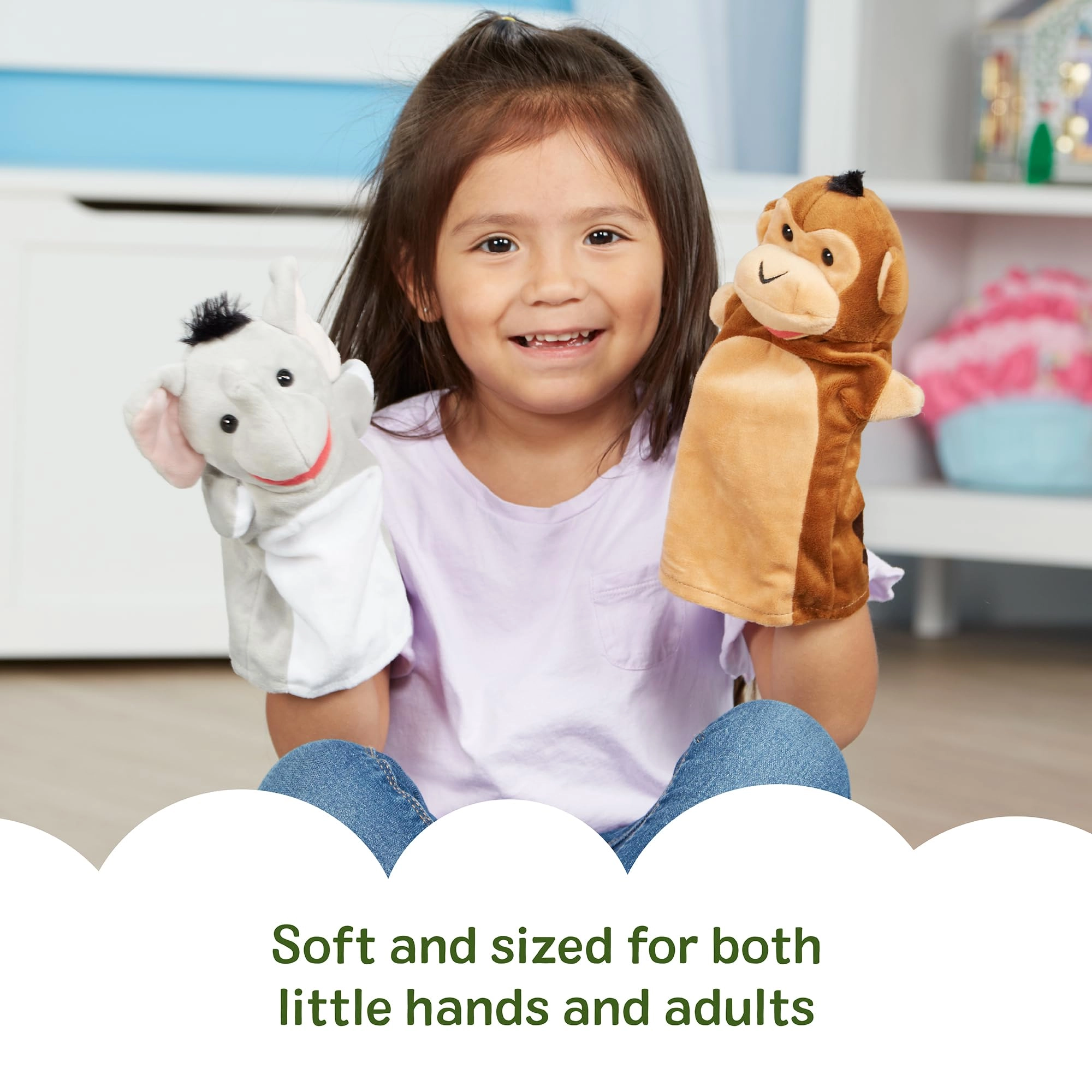 Safari Buddies - Hand Puppets 6 Pieces