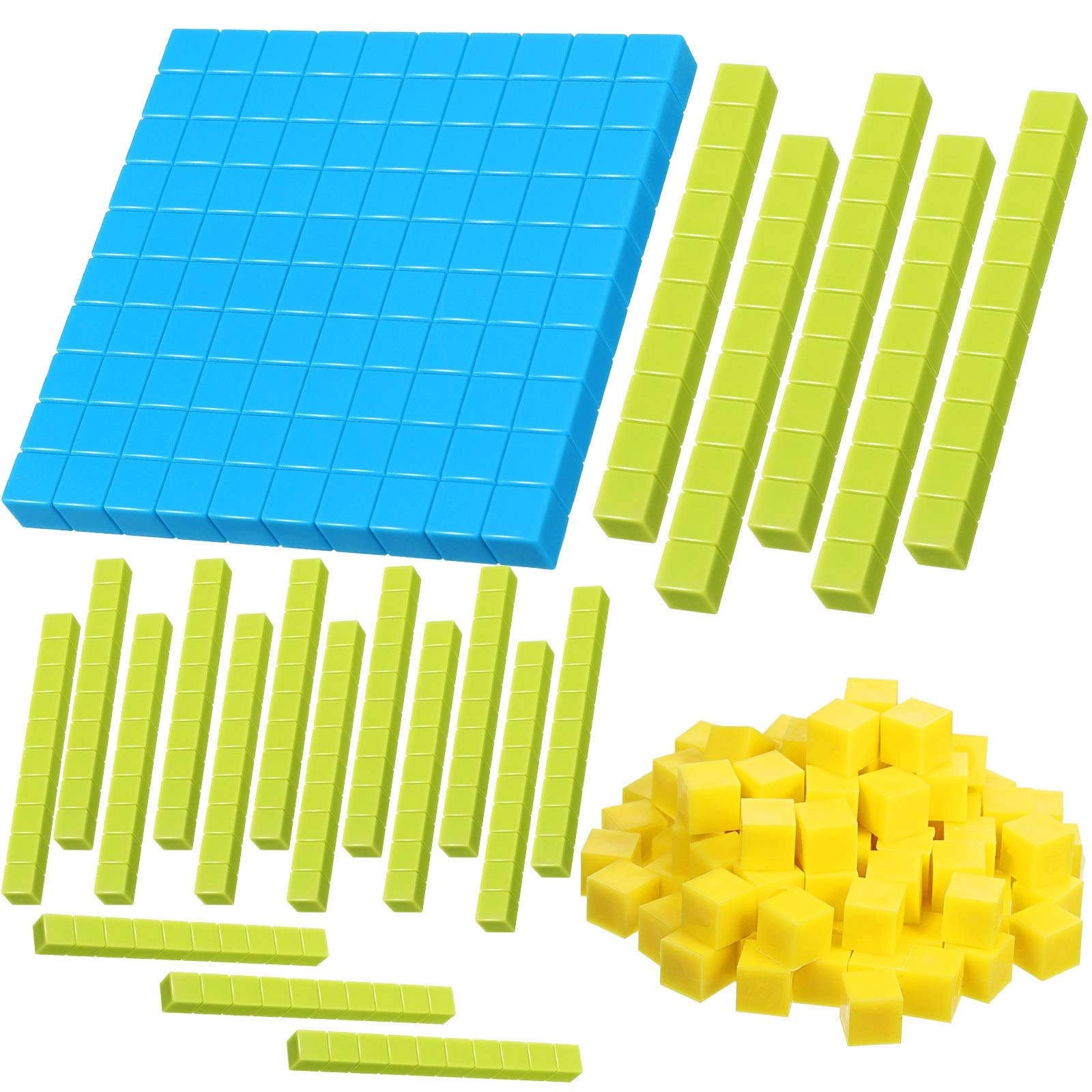 Sumind Base Ten Blocks - Kindergarten 1st 2nd 3rd Grade 121 Pieces