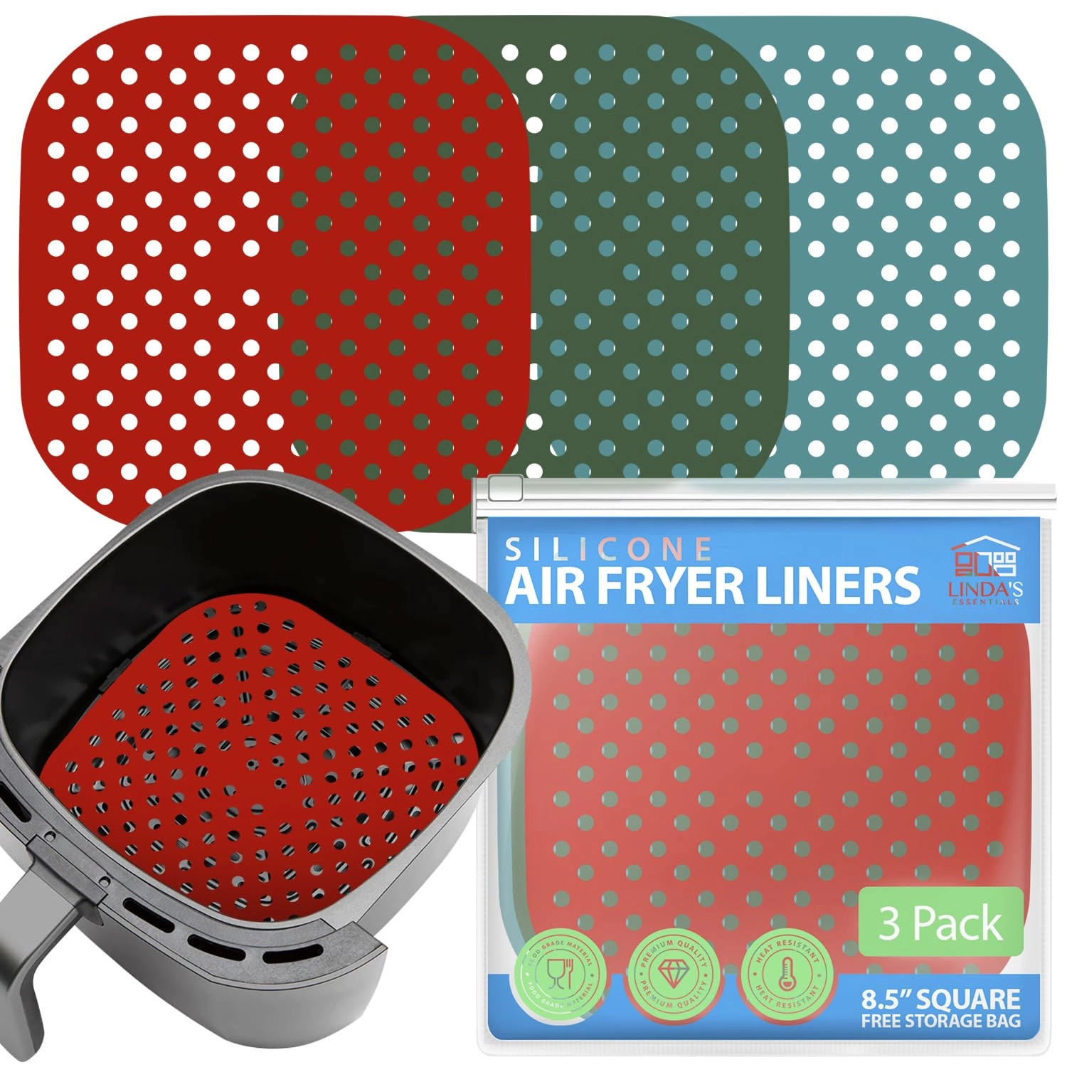 Silicone Air Fryer Liners - Silicone 3 piece(s)