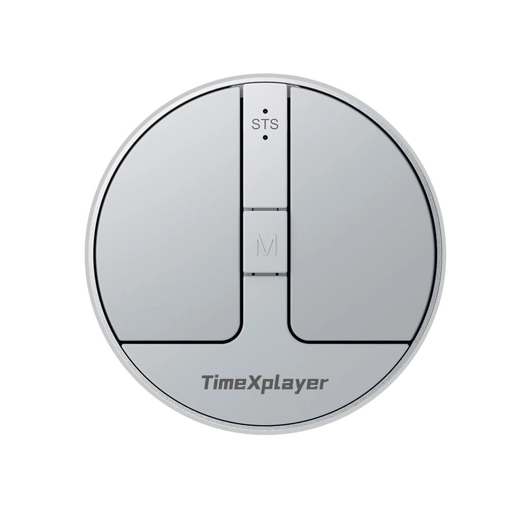 TIMEXPLAYER Sleek Mini Round Mouse - 2.4G Bluetooth USB