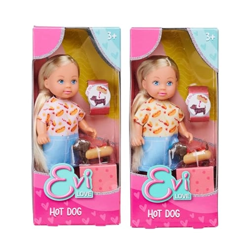 Evi Love Toy Doll - 12 cm Hot Dog Costume Ages 3+