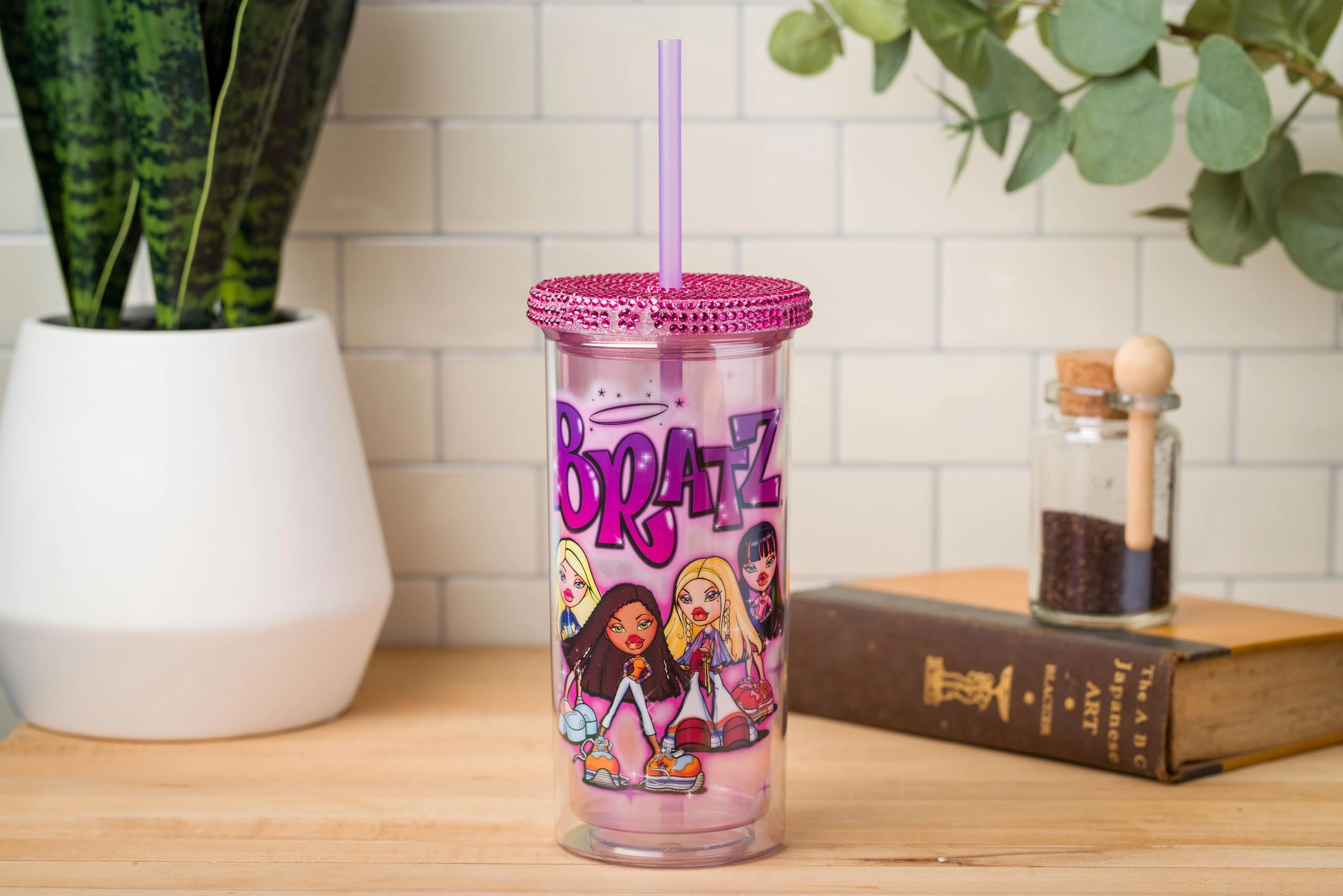 Bratz Reusable Cup - 1 pcs Rhinestone lid