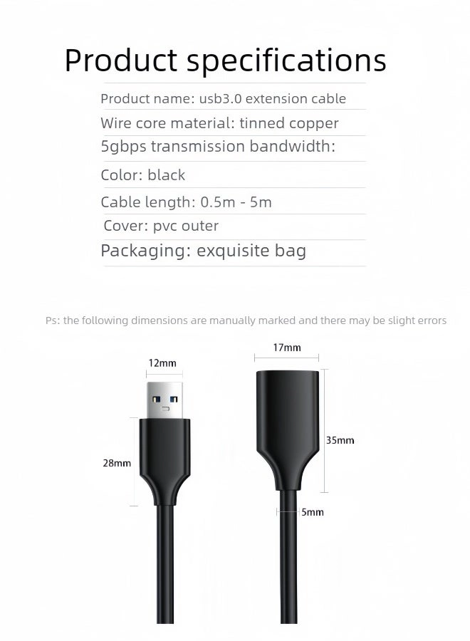 Standard Cable 5Gbps USB-A to USB-A 1.5m Braided