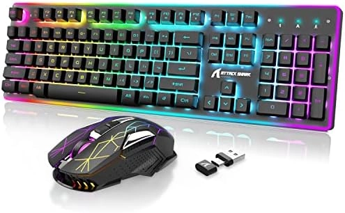 ATTACK SHARK Wireless Gaming Keyboard and Mouse Combo - Wireless