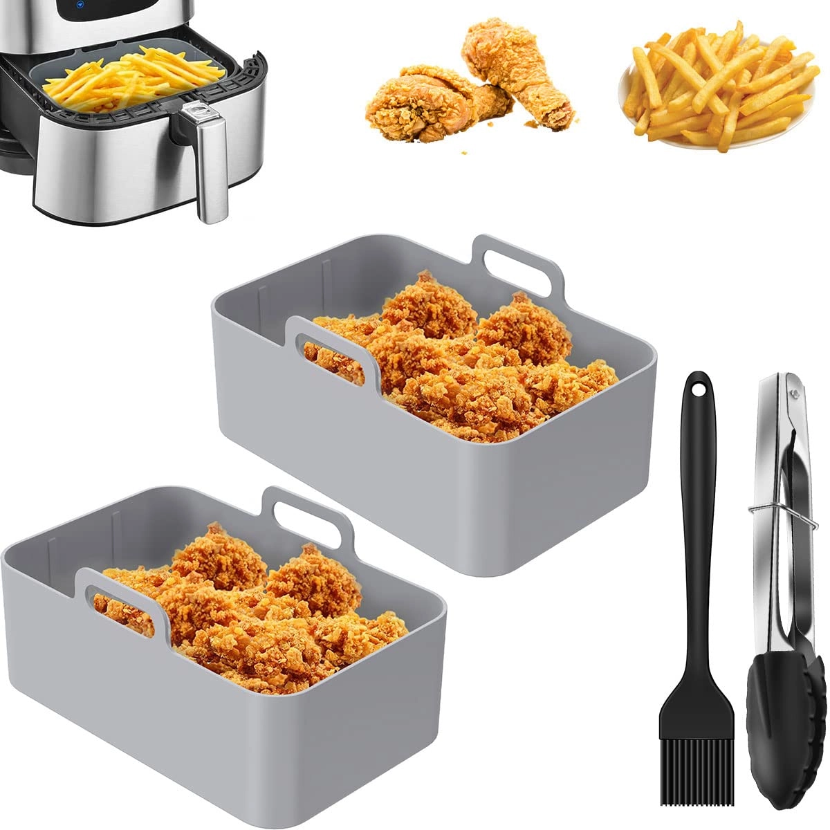 Air Fryer Silicone Liner - Food-grade Silicone 2PCS