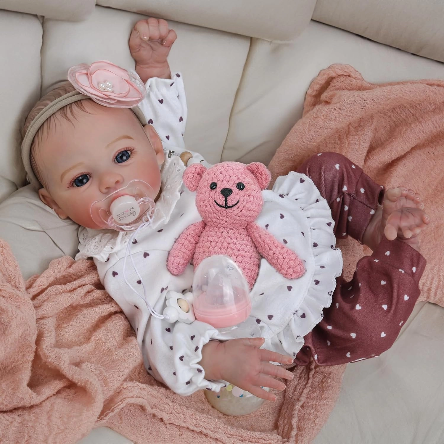 TKYFOYS Reborn Baby Doll - 19 Inch Silicone Vinyl Pink Ages 3+