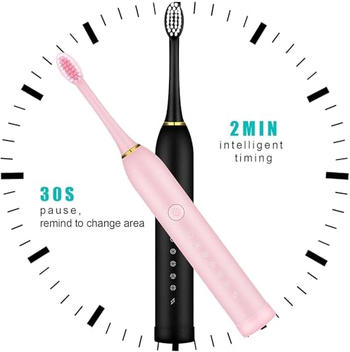 Sonic Electric Toothbrushes - 6 Modes 8 Brush Heads