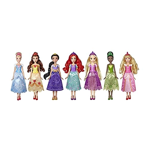 Ariel Fashion Doll + Aurora Fashion Doll + Belle Fashion Doll + Cinderella Fashion Doll + Jasmine Fashion Doll + Rapunzel Fashion Doll + Tiana Fashion Doll - Ages 3+