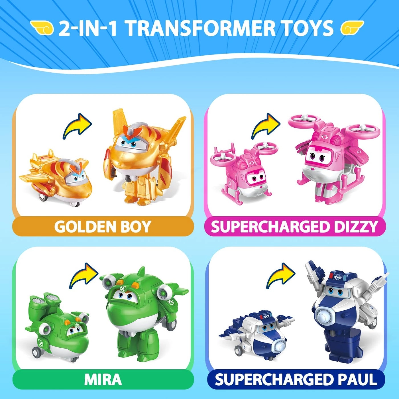 Supercharged Paul + Dizzy + Golden Boy + Mira - 4 pcs