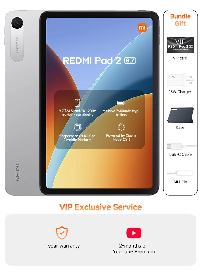 Xiaomi Redmi Pad 2 - 128GB 9.7"
