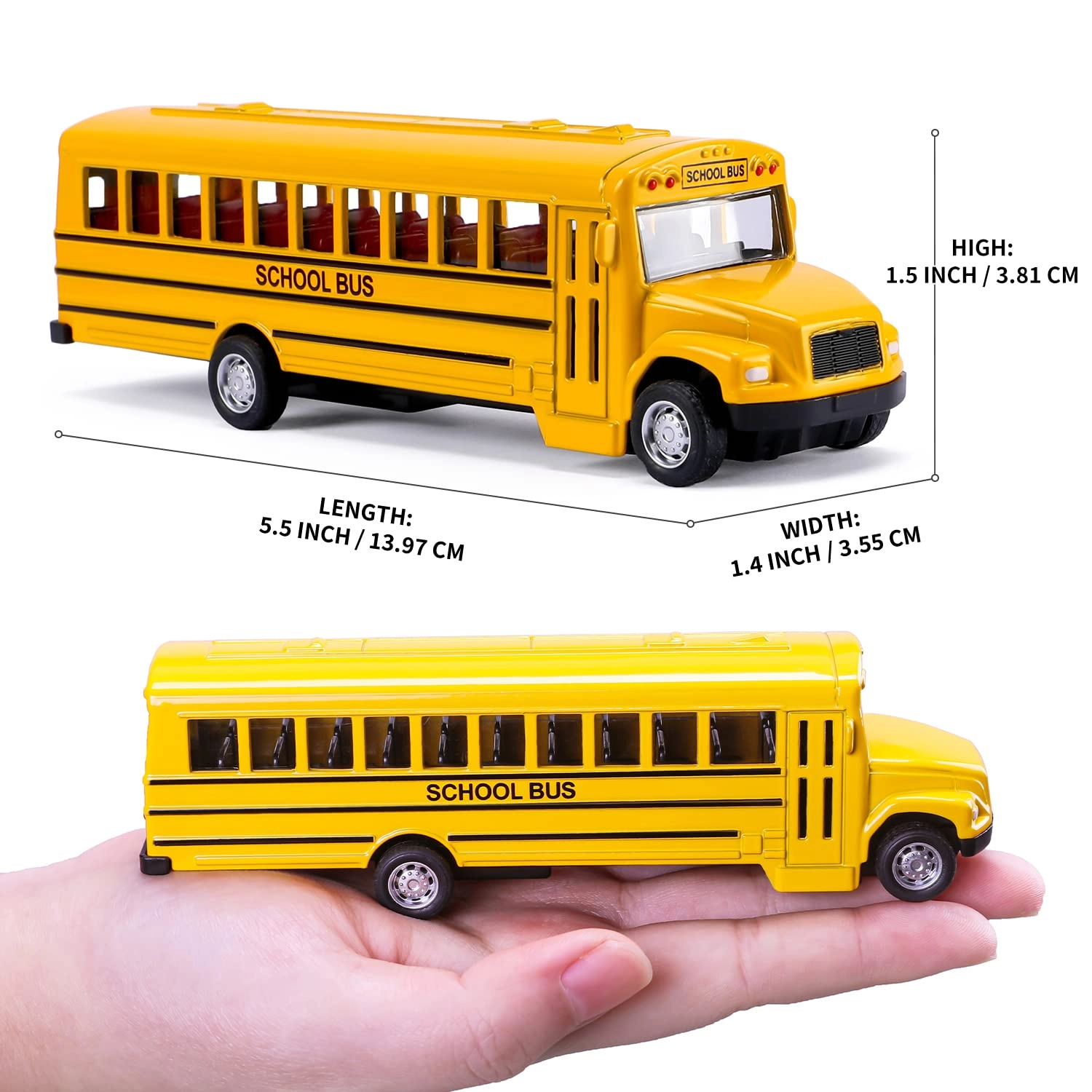 Pull Back School Bus - 2 Pack
